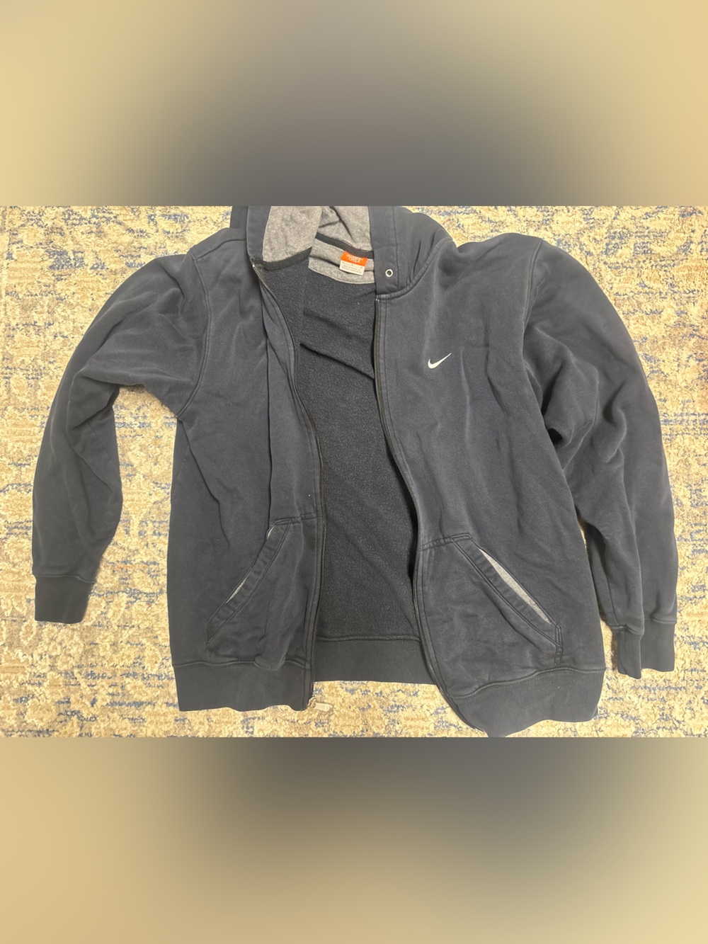 Nike athletic dept Black Zip-Up Hoodie
